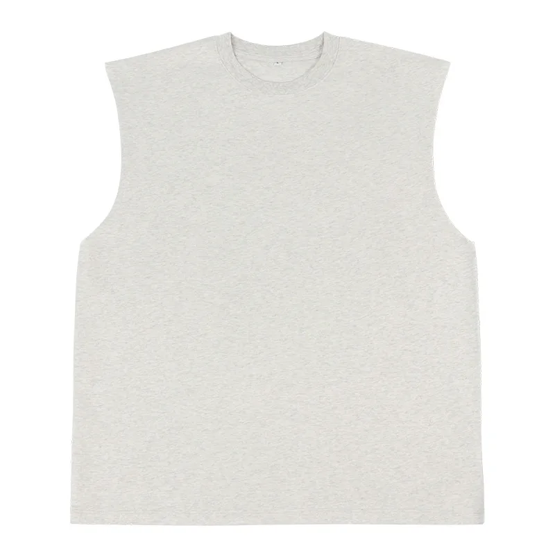 European and American fashion brand high street heavy loose edge pure cotton loose sleeveless neutral retro vest