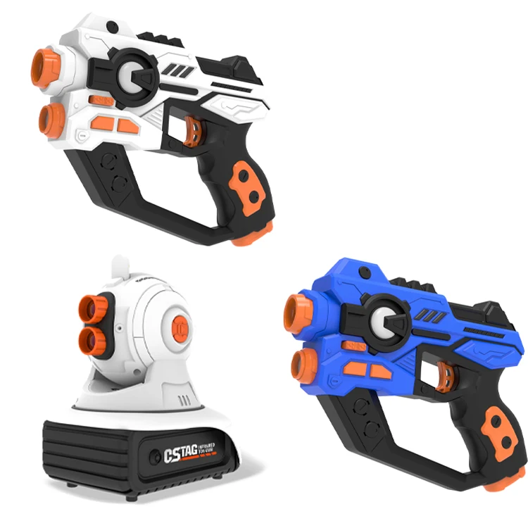 Shooting Gun Toy Battery Operated Battle Gun for Kids Interactive Game Infrared Shooting Gun with Projector 3pcs