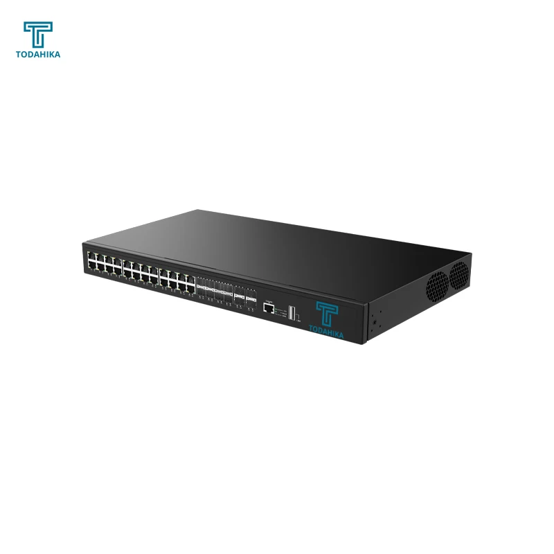 CE FCC 4 x 10Gigabit SFP+ 8 x Gigabit Combo 16 x 10 100 1000Base-T PoE Layer2 Managed Ethernet Switch
