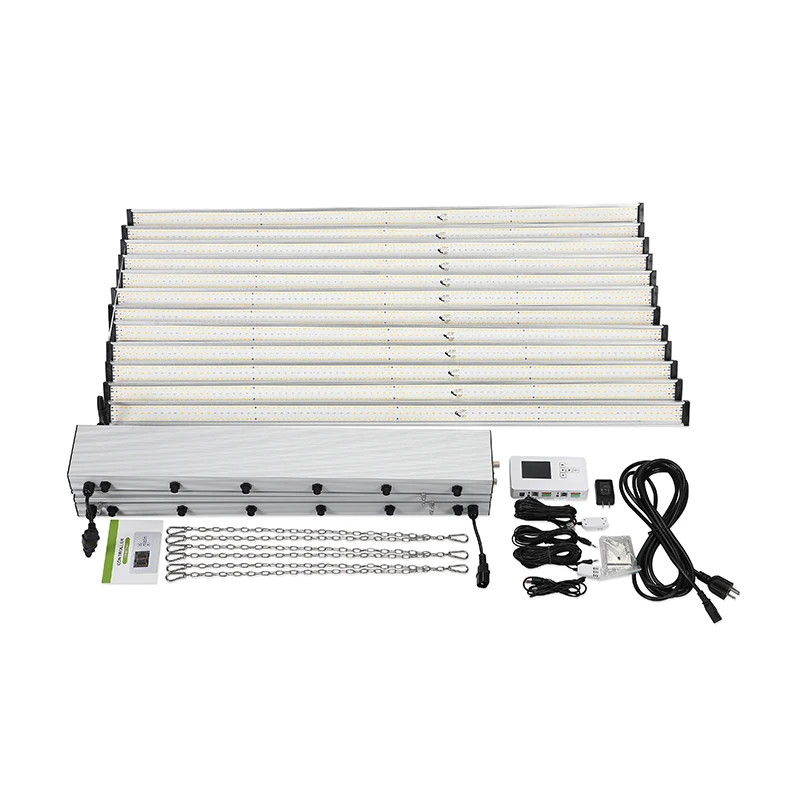 
2.91umol/J Dimmable Folding 800W 1000W vertical farming hydroponic led grow light for indoor plant greenhouse grow tent 