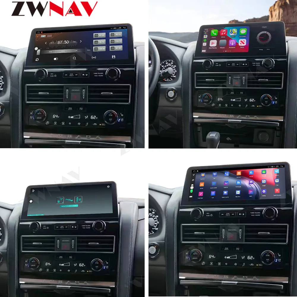 12 3 дюймовый автомобильный радиоприемник ZWNAV стереоприемник Android 11 для Nissan Armada патруль 2020 2021 2022 GPS экран Автомобильный плеер