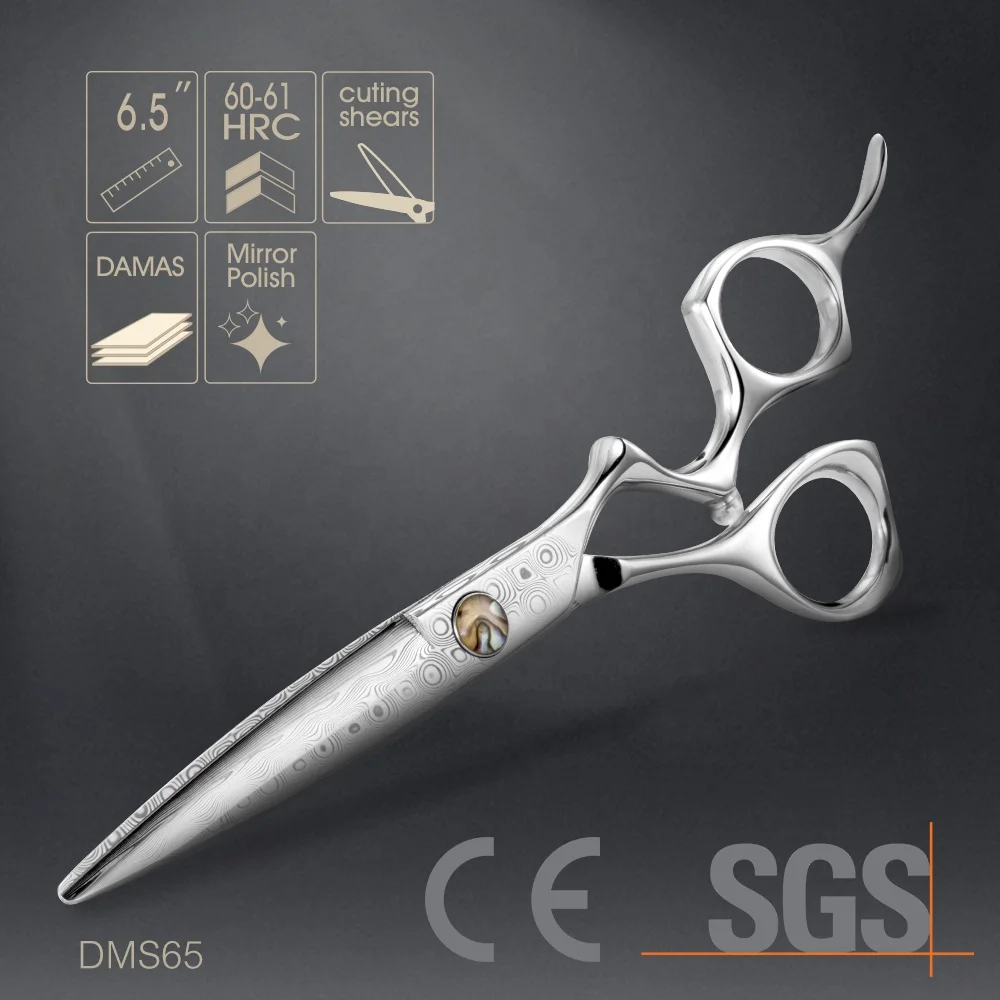 DMS65 6.5inch damascus steel barber shears hair cutting shears hair beauty shears hairdressing scissors factory