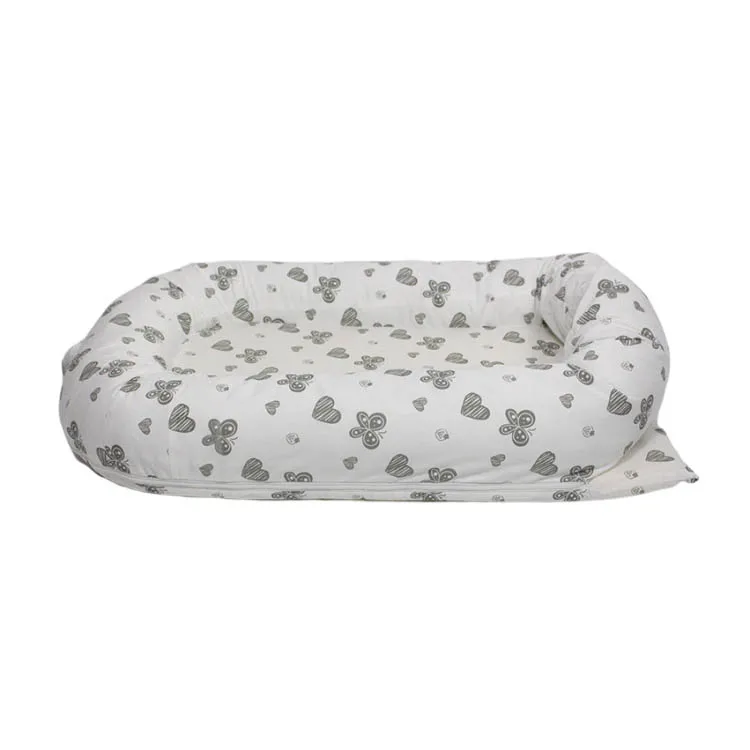 
Portable Bed Bassinet Snuggle Soft 100% Organic Print Cotton Fabric Baby Carry Nest 