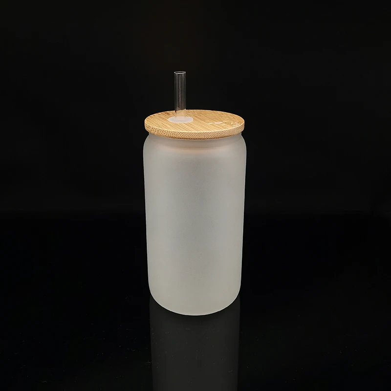 Guaranteed quality Mason Jar With Handle And Straw borosilicate glass water bottle frosted glass water bottle