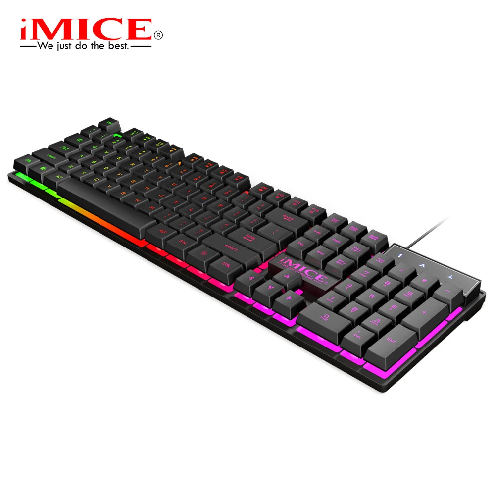 Imice AK-600 104 Keys Computer Colorful Backlight Gaming Keyboard