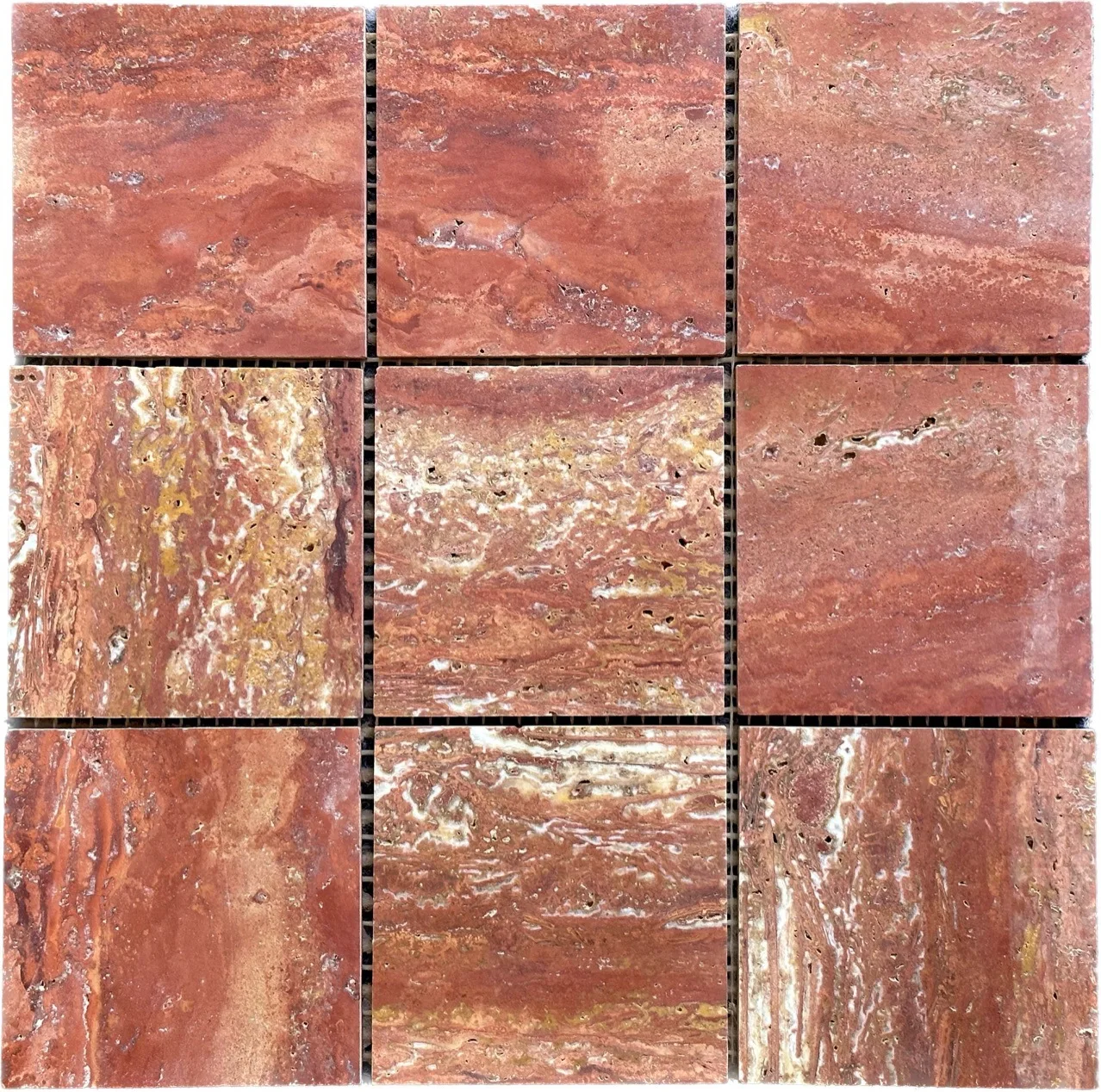 natural red travertine marble stone slab tile and mosaic tile for wall and floor