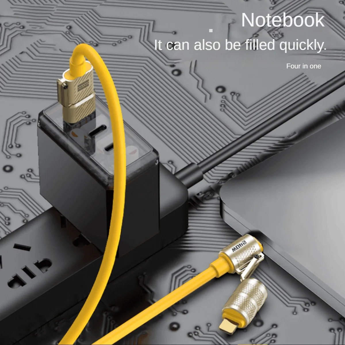 New 240w 4 in 1 charger cable Type C Fast Charging Cable Phones& Laptops Multifunctional Data line for iphone 16 15 samsung s24