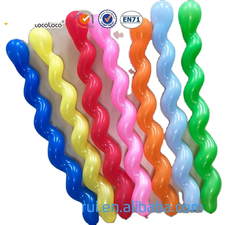 wholesale supply non toxic Latex twisting long spiral balloon wedding birthday party
