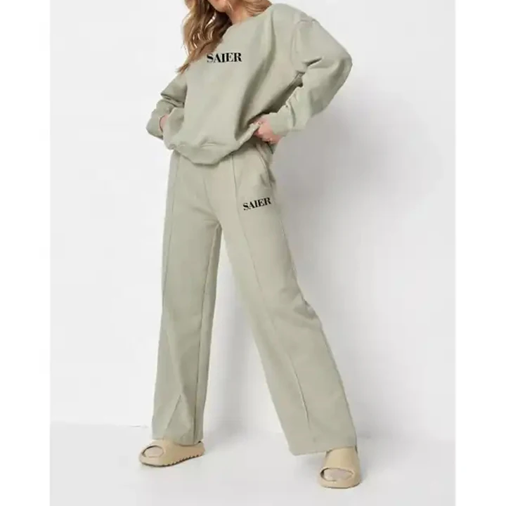2024 custom high quality sweatsuit latest design sweat suit track suit female 2 piece jogger set women track suits sets