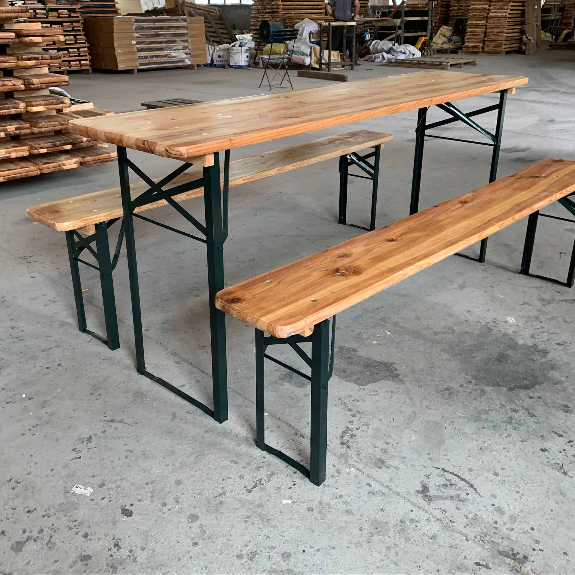 
Outdoor solid wood Beer Table and Benches 