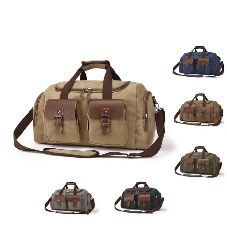 Canvas Strap Backpack Overnight Bag Sport Bag Gym Men Luggage Folding Shoe Bag Laptop Handbags for Women