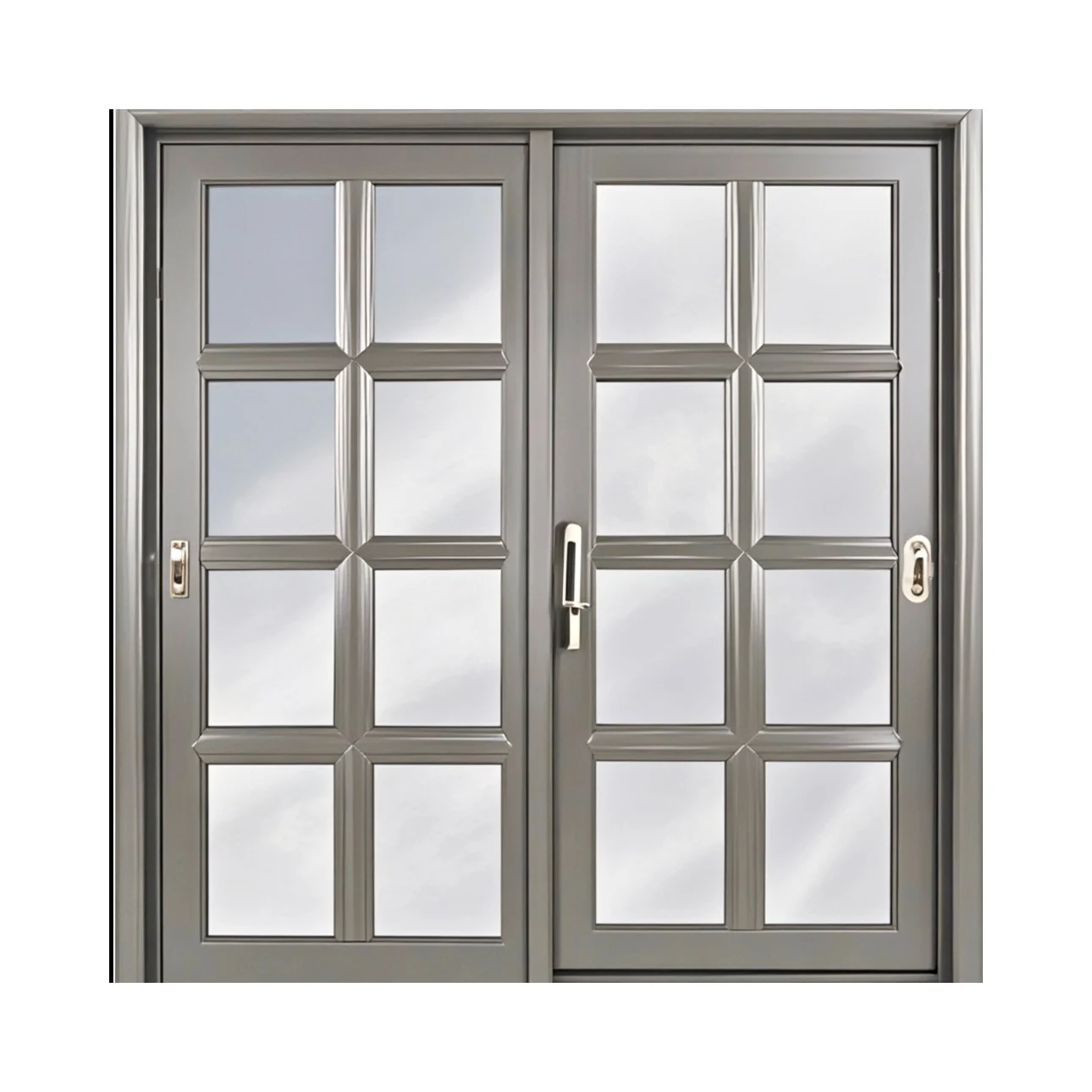 Weather-Resistant Double Layer Tempered Glass Sliding Window, Guangdong Direct for All Climates