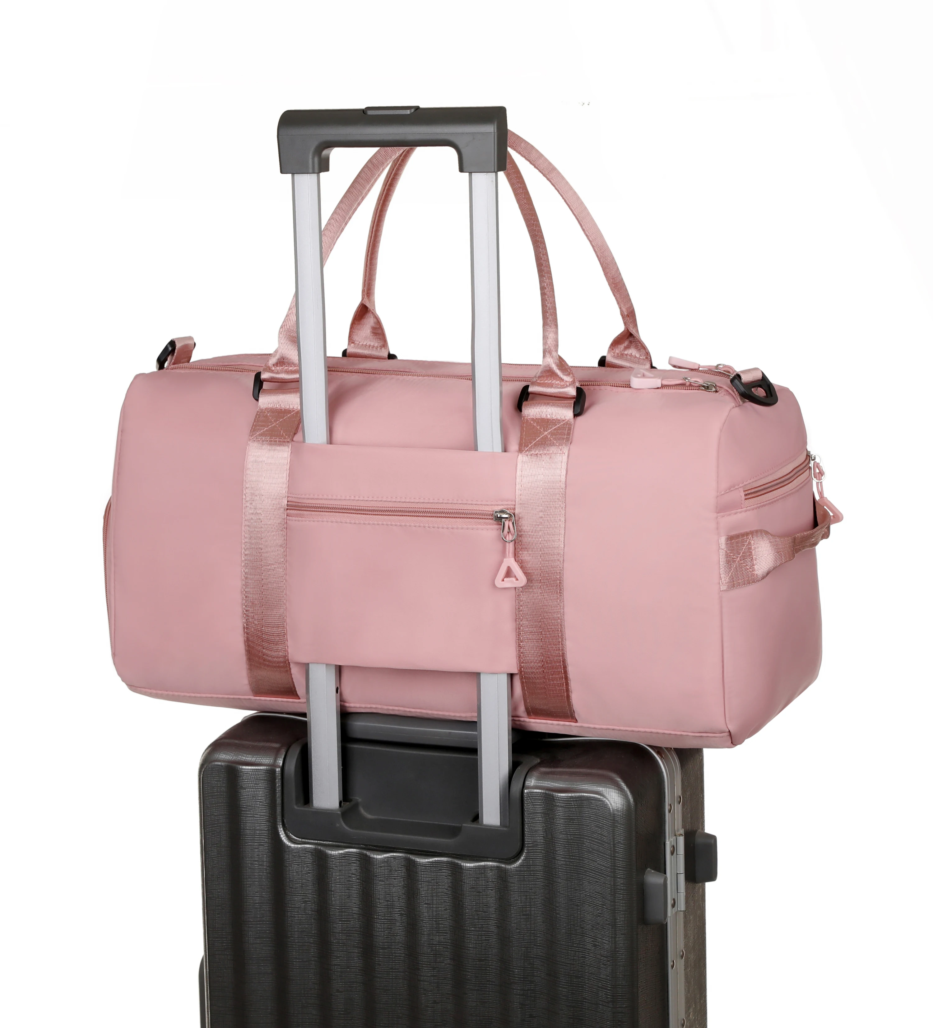 Custom Logo Dry Wet Sport Duffel Holdall Training Yoga Travel Overnight Weekend Shoulder Tote Gym Bag with Shoes Compartment