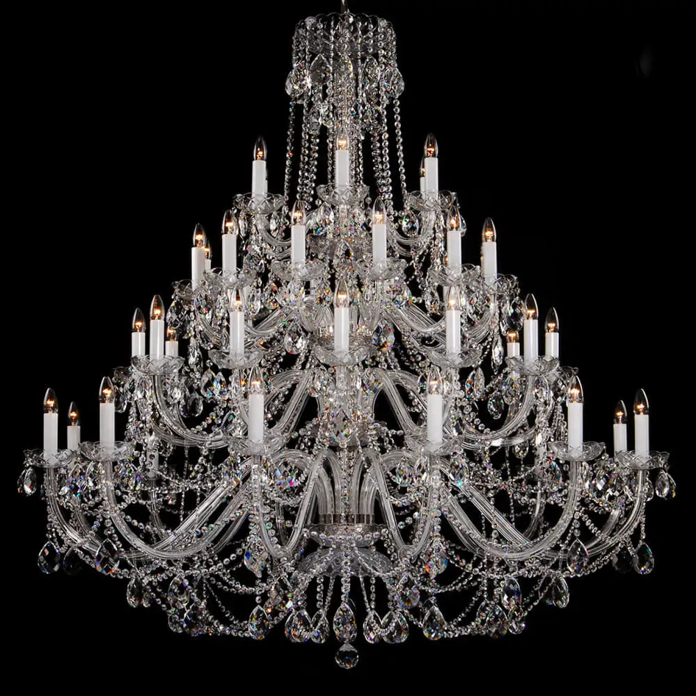 Luxury project champagne Crystal Chandelier Stair Lamp Living Room Smoke crystal Lighting Large ceiling chandeliers LED Lustre