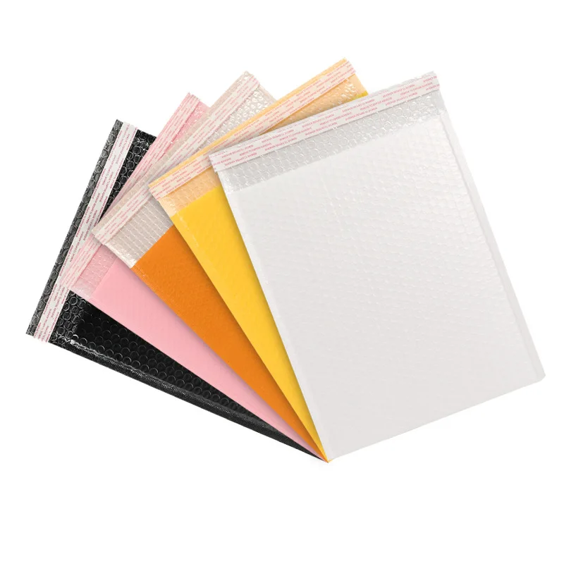 Черно-белая пузырчатая почта на заказ с сильными клейкими воздушными мешками для упаковки и почтовых отправлений, пузырчатые мягкие конверты