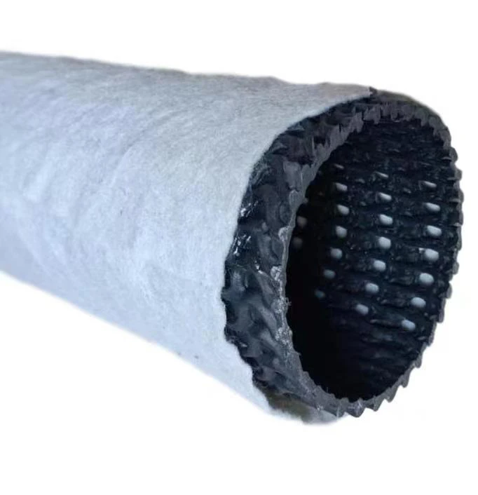 Hard Permeable Corrugated HDPE Plastic Tubes Seepage and Drain Filtering Purposes with Perforated Bellows and Blind Pipe
