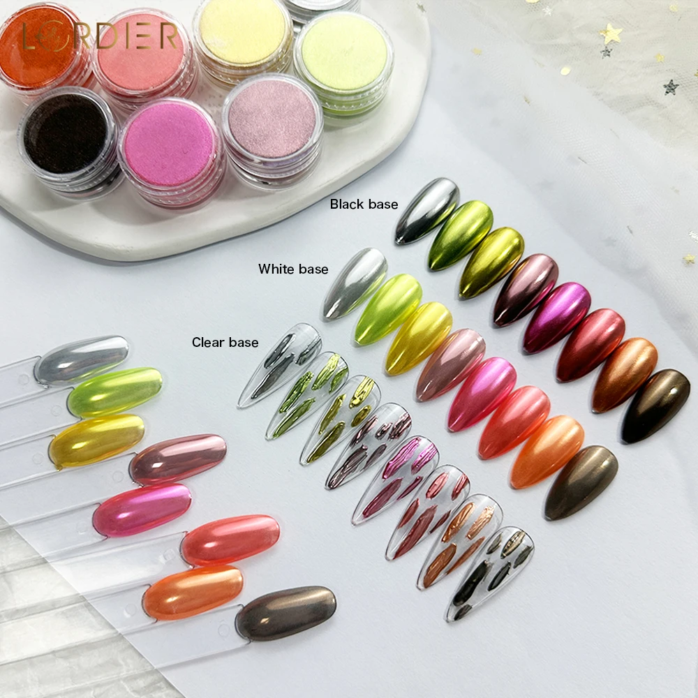 Candy Neon Color Fluorescent Mirror Chrome Nail Powder Mirror Chrome Pigment Nails