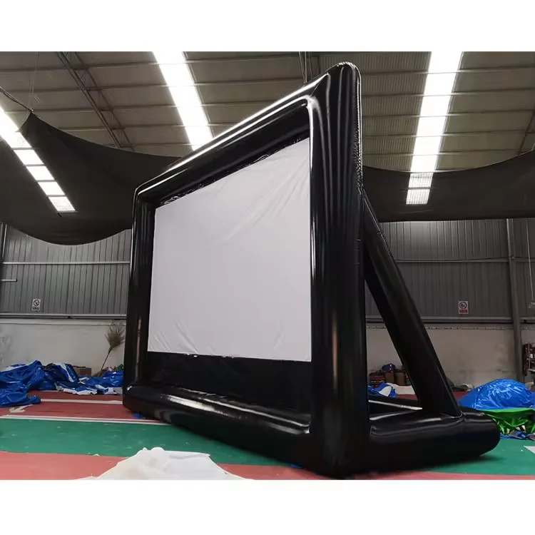 Teamwork Buildings Inflatable Movie Screen Backyard Open Air Inflatable Cinema Inflatable Projector Screen for Party