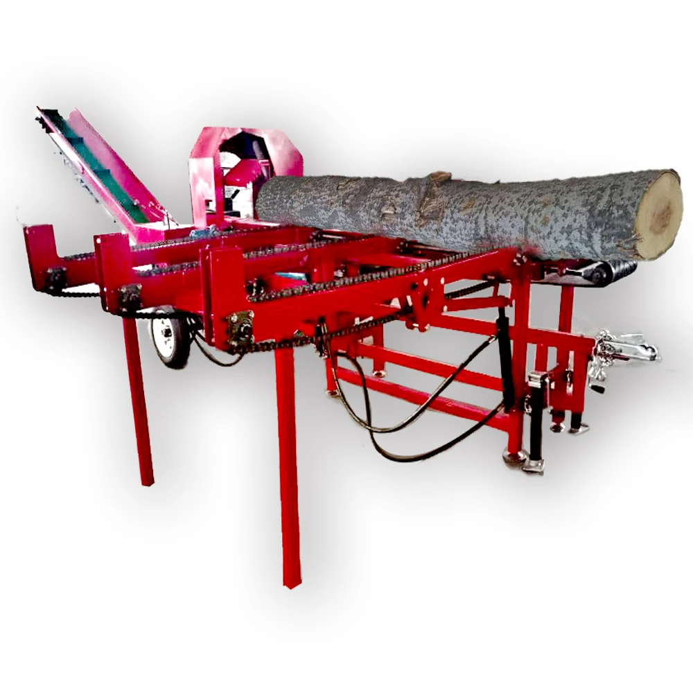 China CE gasoline diesel 30T firewood processor hydraulic log splitter wood cutter for sale