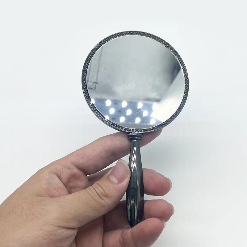 Custom Hand Held Metal Mirror with Leather Cover Hot Sale Decorative Blank Metal Pretty Makeup Mirrors