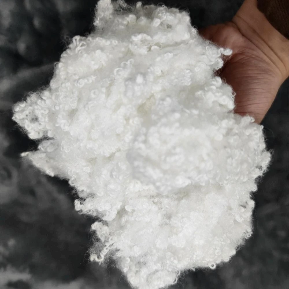 Virgin 3D*64mm Hollow Conjugated Siliconized Polyester Staple Fiber for filling Polyester Fiber Manufacturers and Suppliers