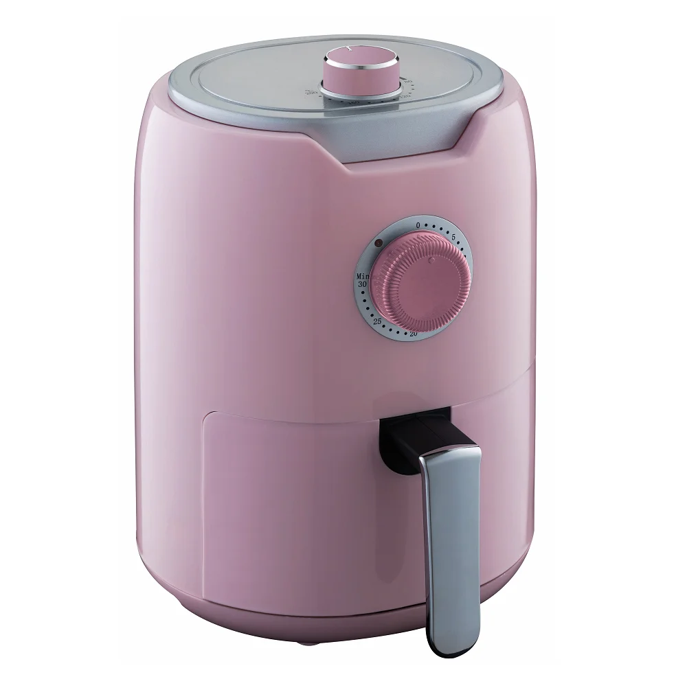 Black Pink Blue Color Optional Temperature Adjustable Dual Knobs 1.9L 2L Capacity Electric Air Fryers for Oilless Frying Food