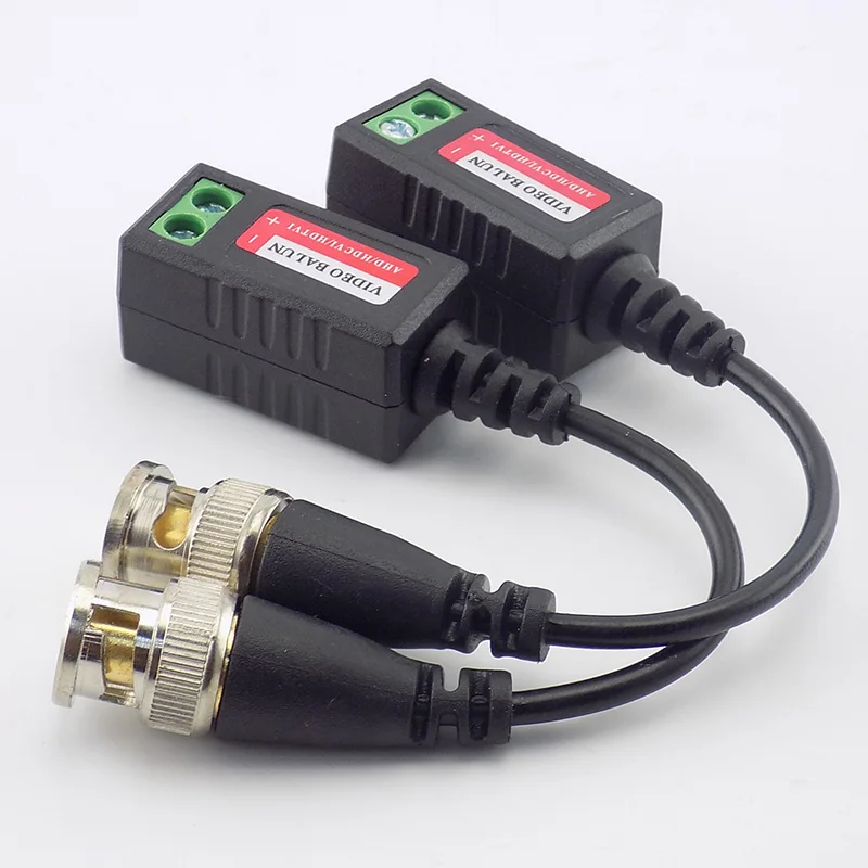 BNC UTP Cat5/5e/6 BNC Video Balun Transceiver Adapter Transmitter for HD 720P 1080P