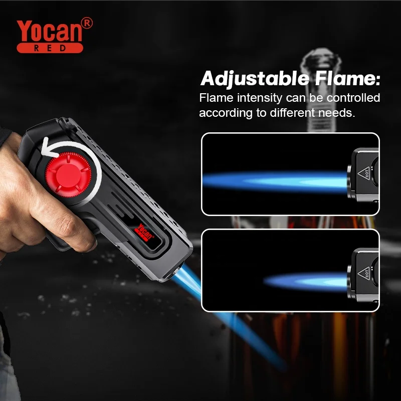 NEW Product Butane Refillable Torch Lighters Jet Flame Windproof Adjustable Flame Lighter Spray Gun