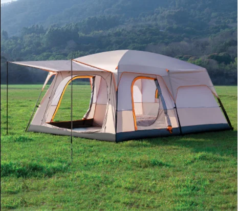 5-8 Person Family Camping Tent 4 Season 2 Rooms 1 Living Room Waterproof Outdoor Tent