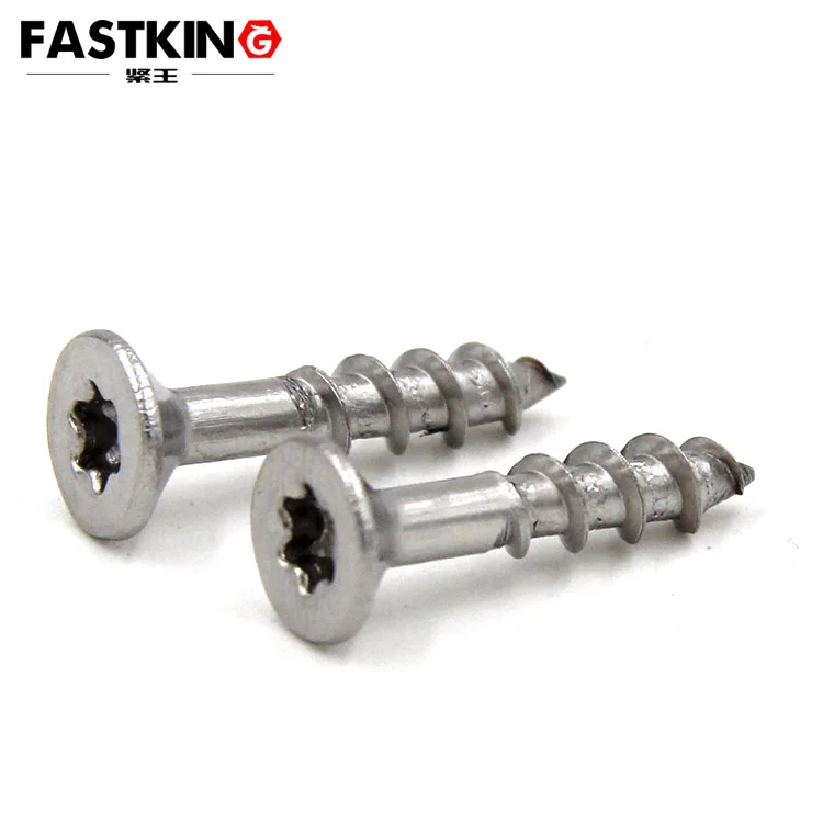 Stainless steel flat head chipboard furniture Half tooth torx self tapping wood screw ISO14586