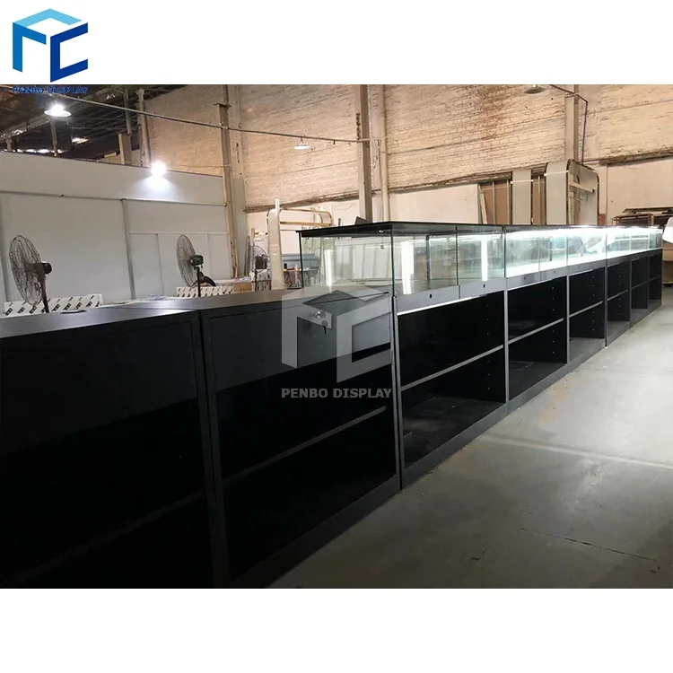 Electronic Smoke Shop Latest Dispensary Hookah Interior Decoration Designs With Wooden Customized Tobacco Cabinet