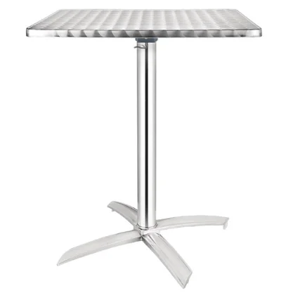 Contract furniture stainless steel flip top with aluminum base round Bistro Table