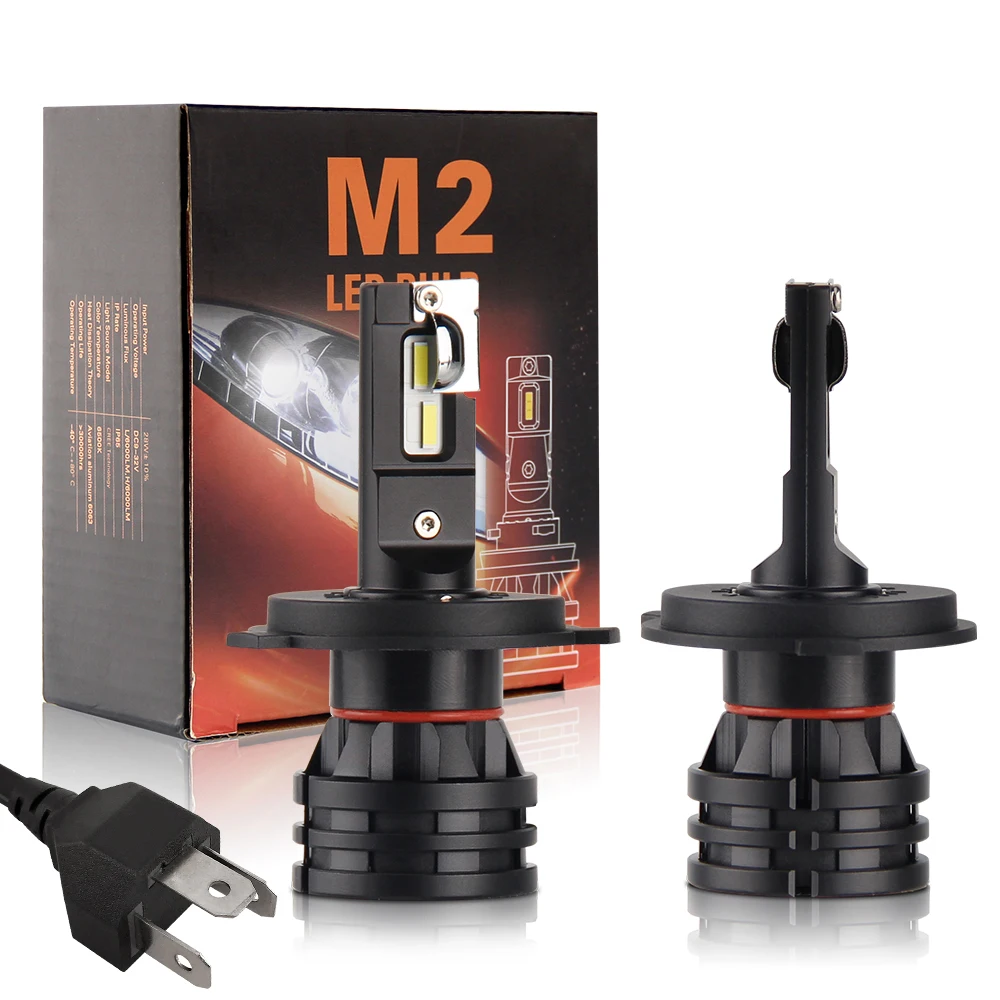 Машина головная лампа H4 H7 H11 9005 9007 HB3 Автомобильные светодиодные фары M2 Led H4
