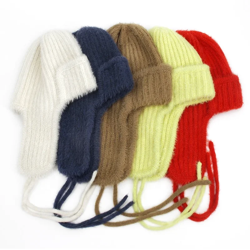 New Fashion Women Men Winter Knitted Cycling Ear Protection Hat Beanie Earflap Hat