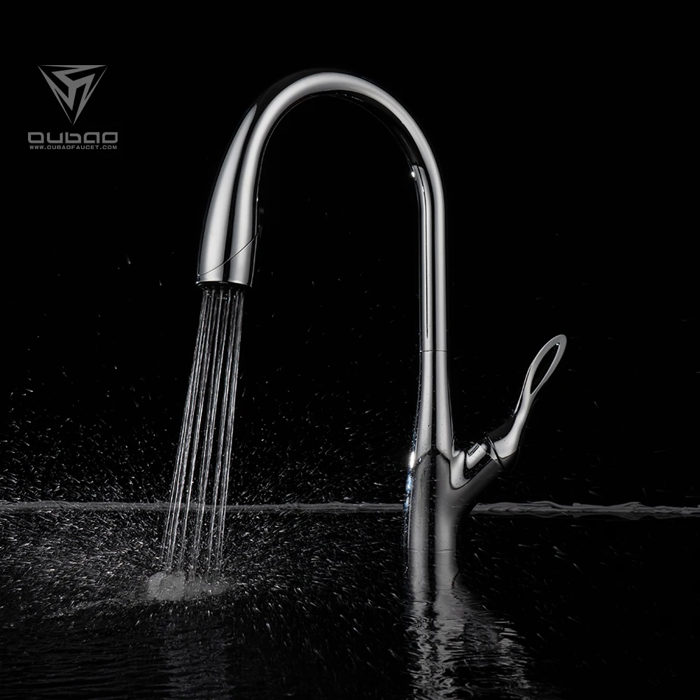 Single Hole Modern Luxurious Chrome Flexible Israel Kitchen Faucet Tap