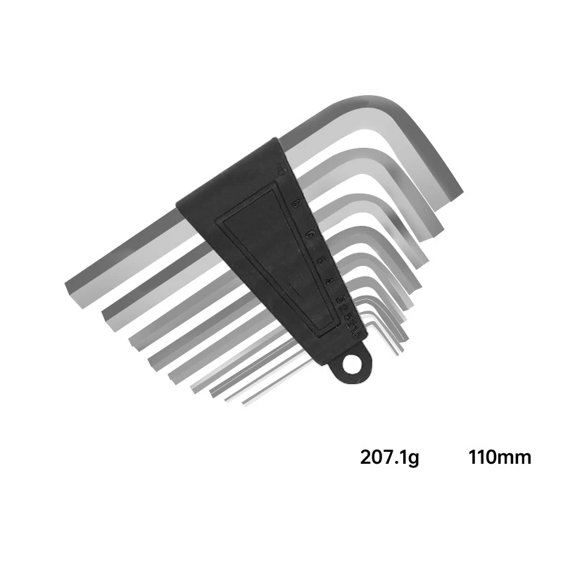 9pc Steel Hex Key Set with Ball Point Torx DIY Grade Chrome Finish Wrench Sizes 3mm 8mm 10mm Metric Measurement System