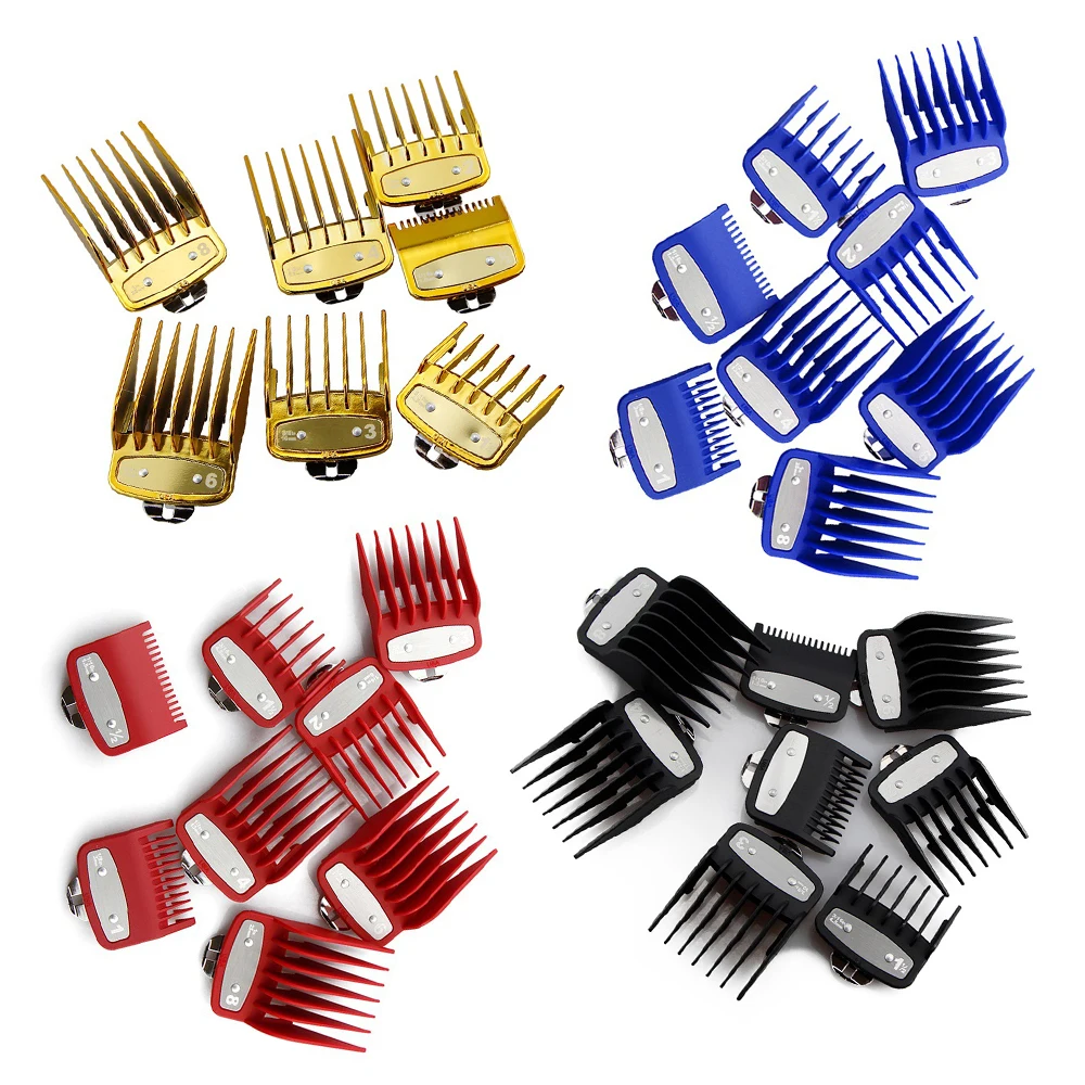 Hair Clipper Limit Comb Fit Barber shop Hair Cutting Guides Combs Accessory With Metal Clip 10 Kind Cutting Lengths Guards Set