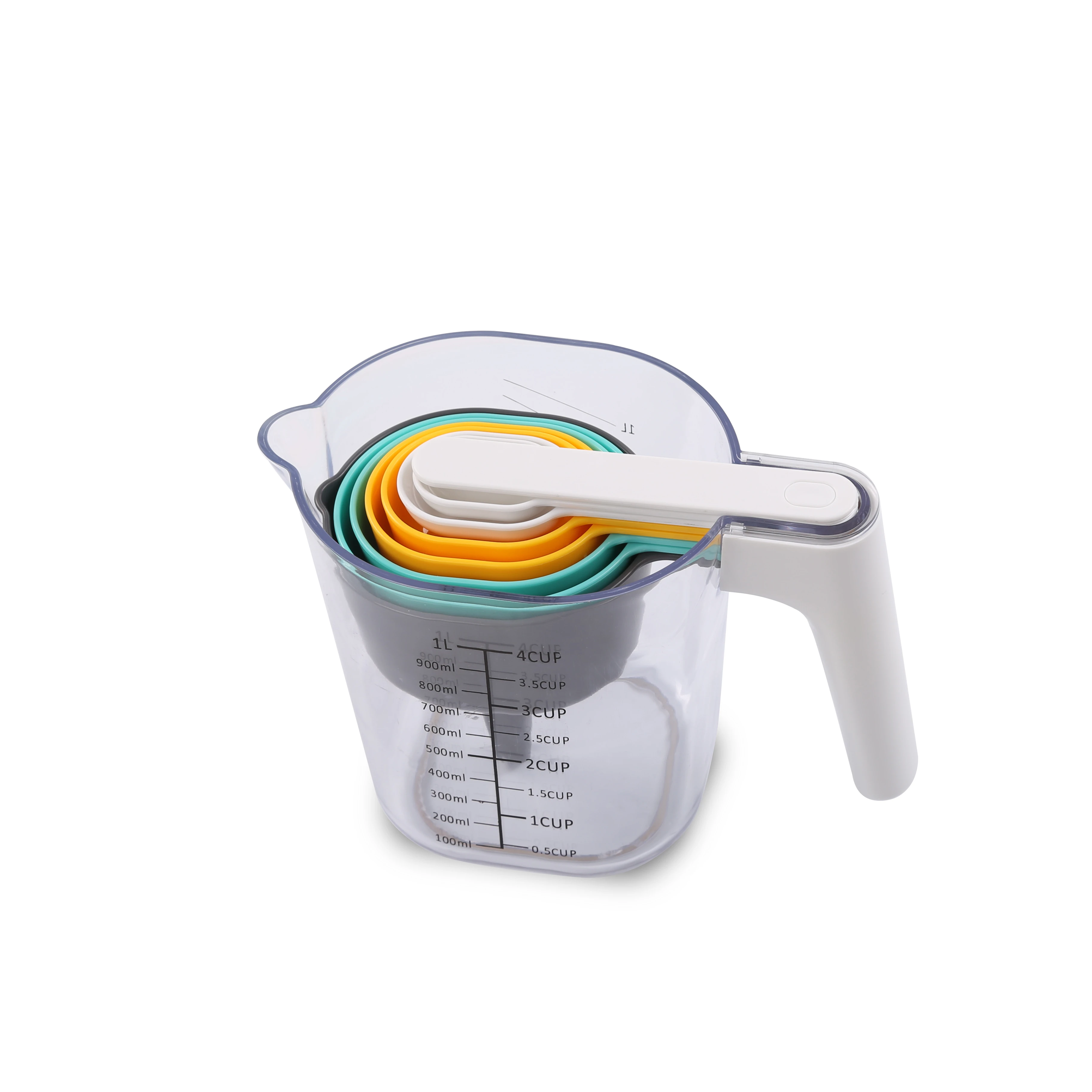 plastic measuring cups measuring spoons set kitchen (1600072718737)
