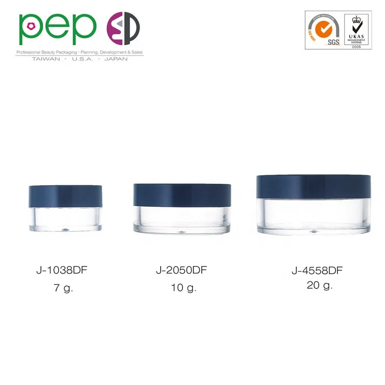 Factory Directly 45 ml Plastic Cosmetic Clear PS Jar with Black ABS Lid J-4558DF