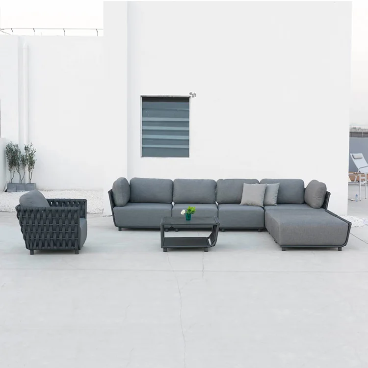 Couture Jardin, роскошная уличная мебель для объятий, классический диван с веревкой, модульные садовые комплекты мебели