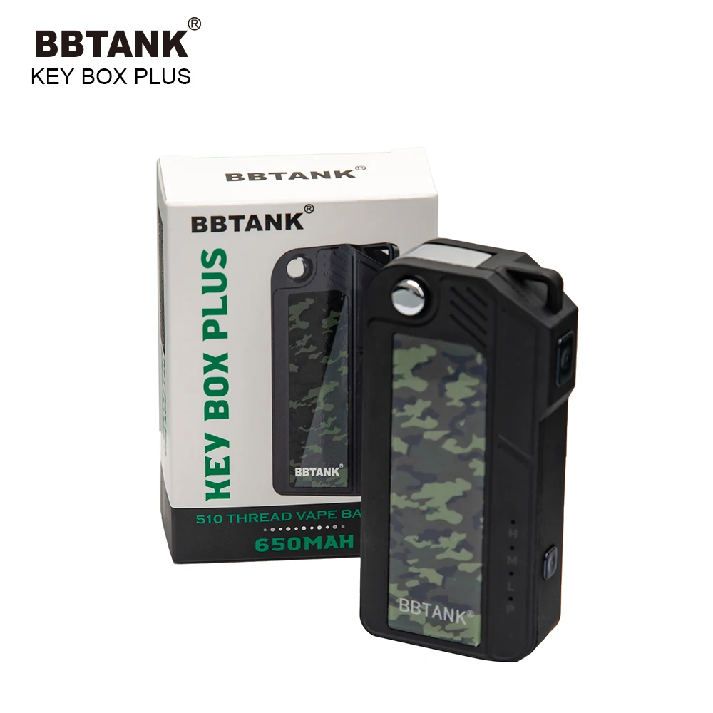 
BBtank box plus 510 thread carts battery 650mah adjustable voltages key flip battery 