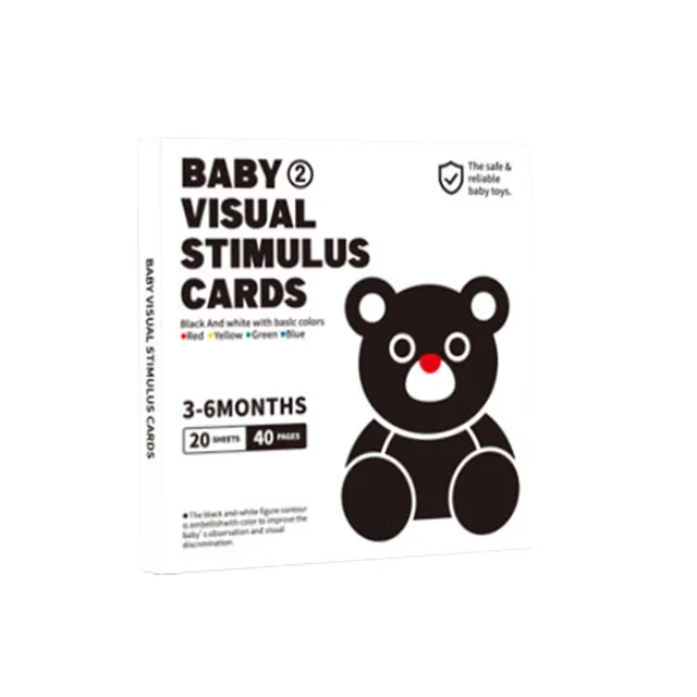 New Born Baby Stimulus Flash Cards Baby Toys Black White Visual Stimulation Flash Card Baby Games Educational Toy