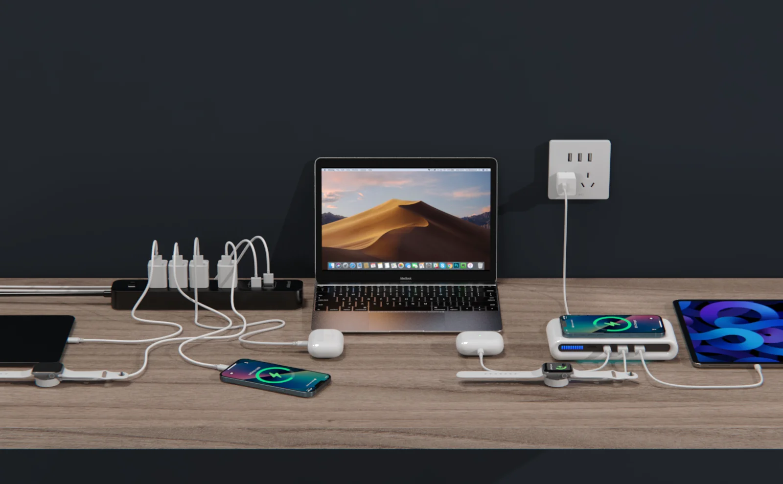 hot sale amazon charger station with cords bottles multifunction chargers usb hubs for iphone samsung xiaomi