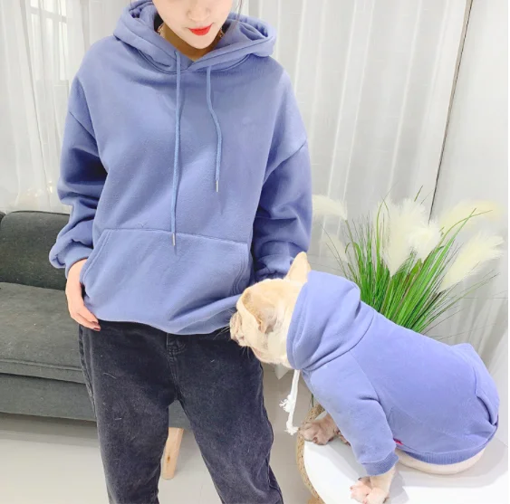 Top Selling Fashion Spring Autumn Plain Pattern Male Female Matching Dog And Human Pet Clothes