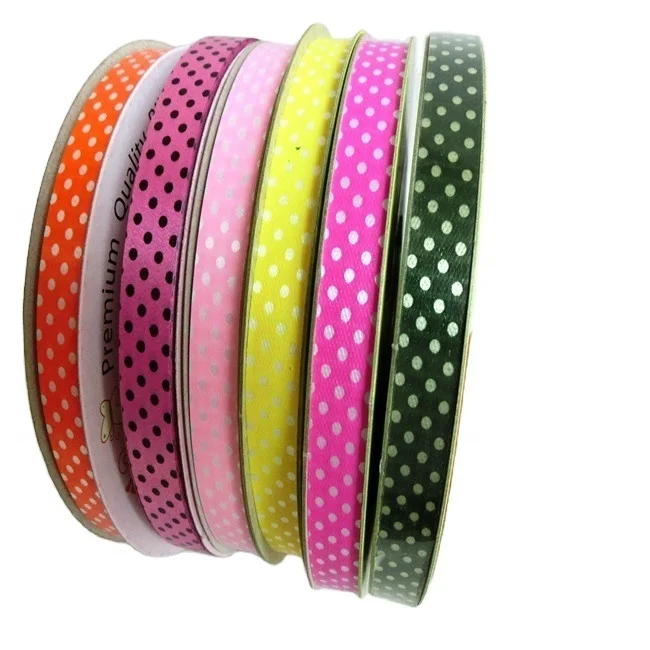 customize dot printing pp gift ribbon roll