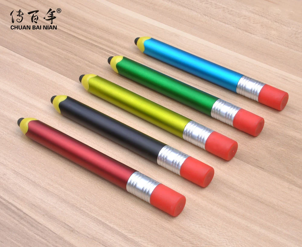 2024 high quality novelty design pencil shape stylus pen with eraser