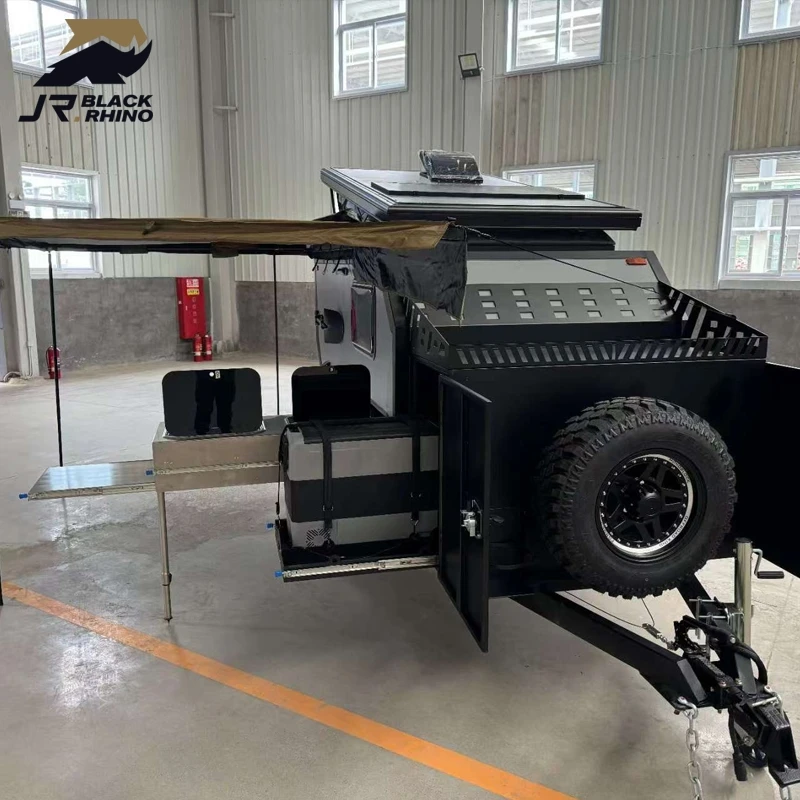 Flexible customization mini caravan new design family dome aluminum caravan foldable hard top 5th wheel  mini offroad camper