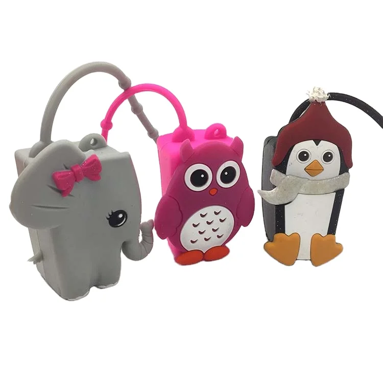 supplier factory Cartoon Animal Silicone Hand Sanitizer Holder 30ml 50ml Silicone Perfume Bottle manufacturer/wholesale