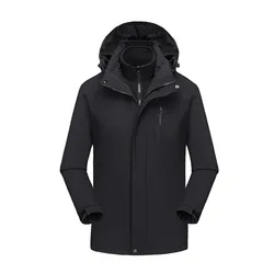 Casual Winter Windproof Warm Coat Long Sleeve Outerwear Men Waterproof Jacket