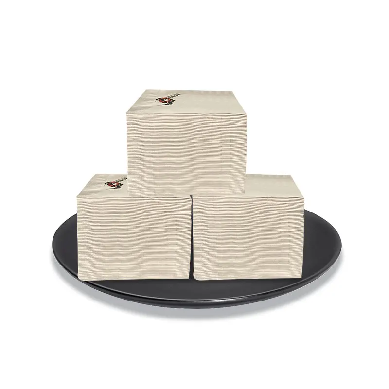 High Quality Custom Bamboo pulp Printed Paper Napkins with Custom Logo wedding cocktail pet bar napkins